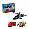 60462 Remix: Helicóptero, Camión de Bomberos y Submarino (874 piezas)